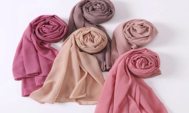 Jenis bahan dan model hijab, Sumber: sino-silk.com